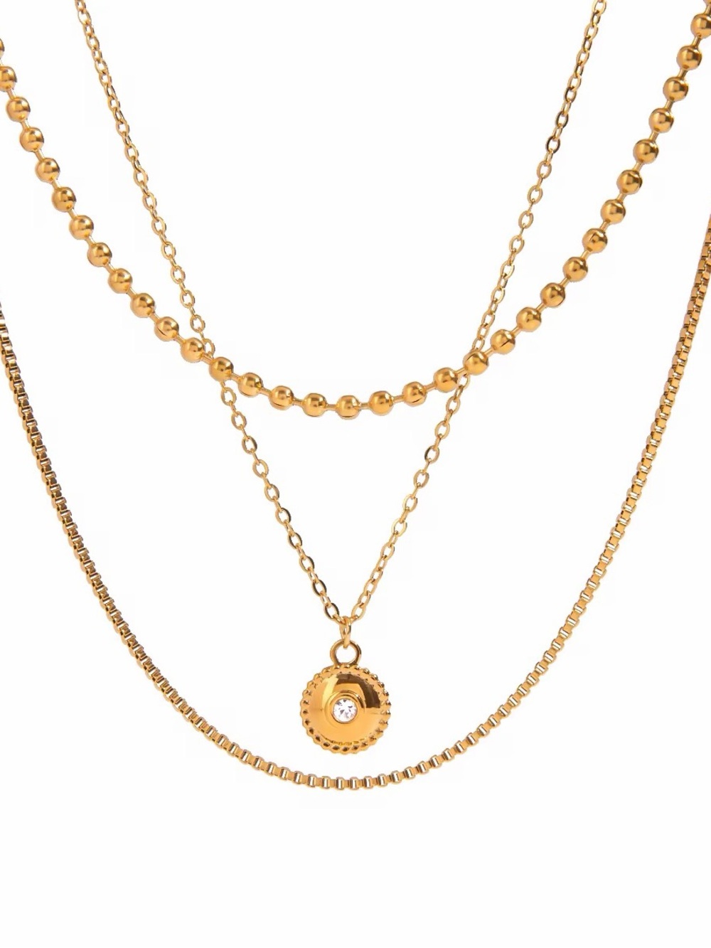 18K Gold Plated Layered Necklace